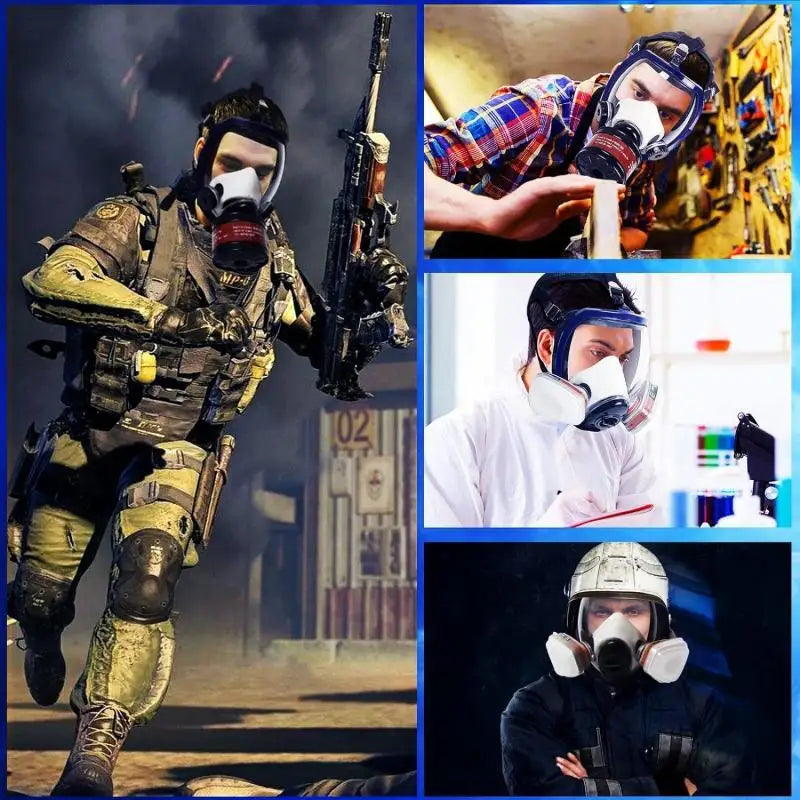 Full Face Respirator Gas Mask 40mm Activated Carbon Filter Cartridge Suitable for Fumes Chemical, Spray Paint, Tactical Survival