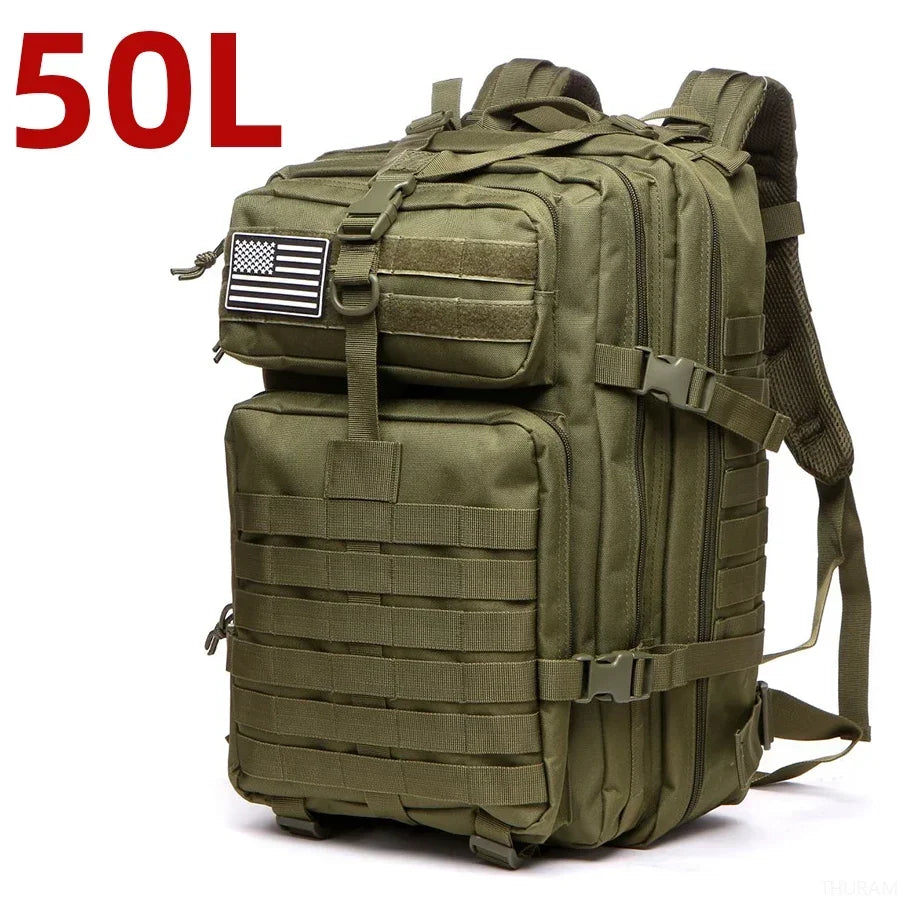 25L/50L Waterproof Backpack for Hiking, Fishing, Hunting, Outdoor Sports, Camping 
