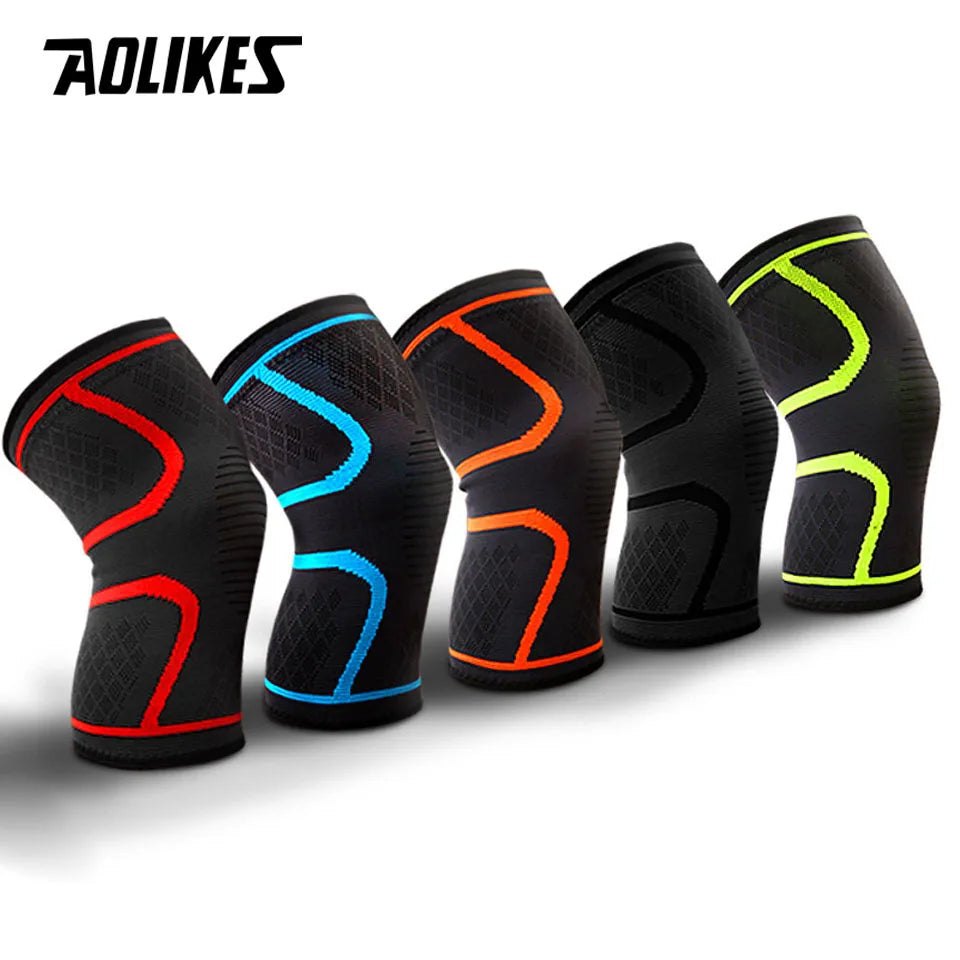 AOLIKES 1 Piece Nylon Elastic Knee Support Brace for Sports Running Hiking 