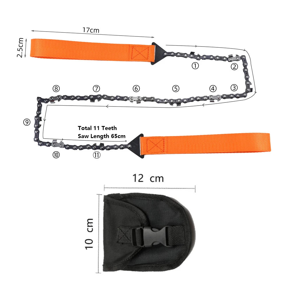 11T 65 Manganese Steel Hand Chainsaw for Wood Cutting
