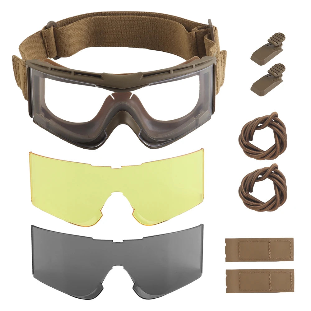Tactical Airsoft Goggles Windproof Dustproof Protective Glasses