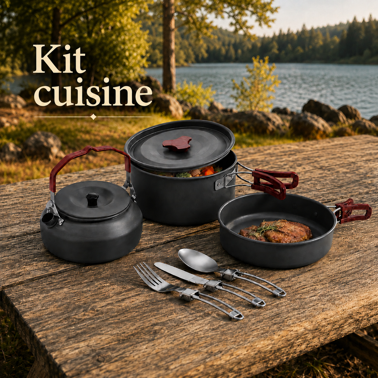 kit popote cuisine camping bivouac