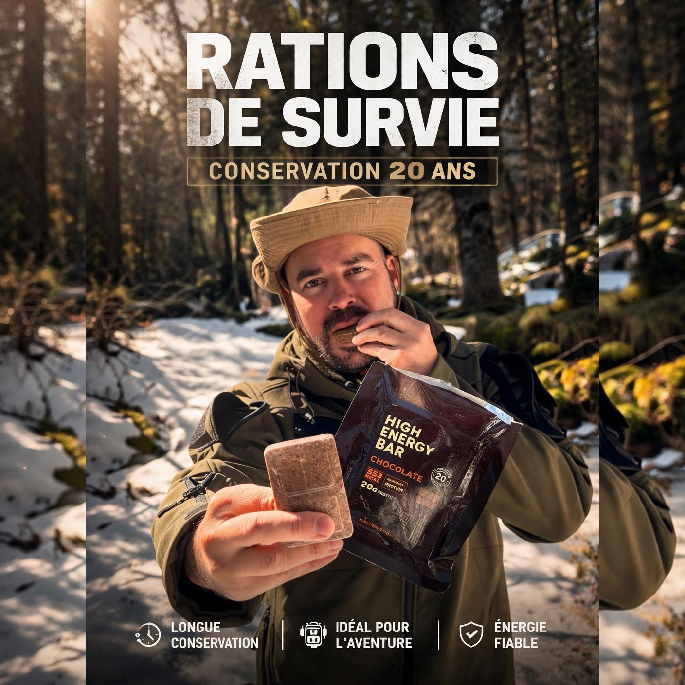 Rations survie Chocolat energie