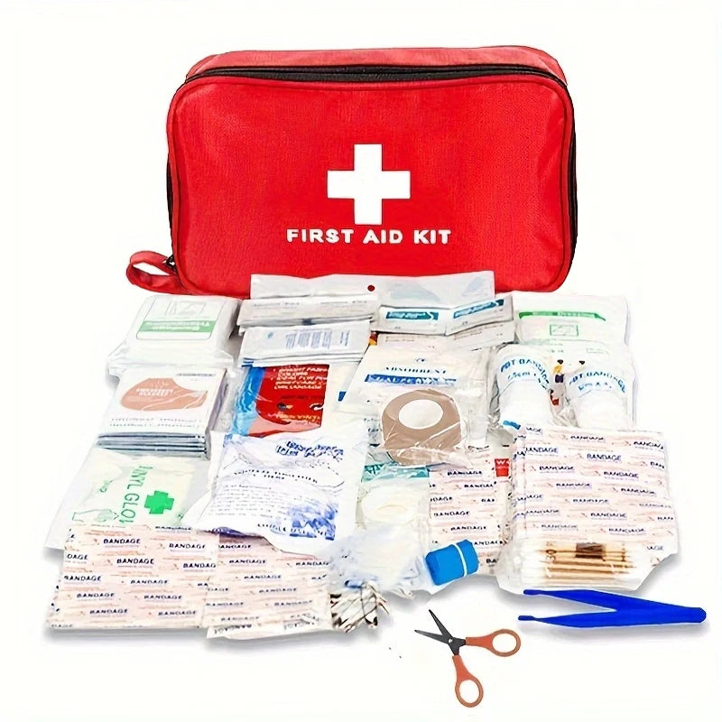 First Aid Kit - 188 Pieces - for Car, Home, Travel, Camping, Office or Sports, Fully Equipped with Emergency and Survival Essentials