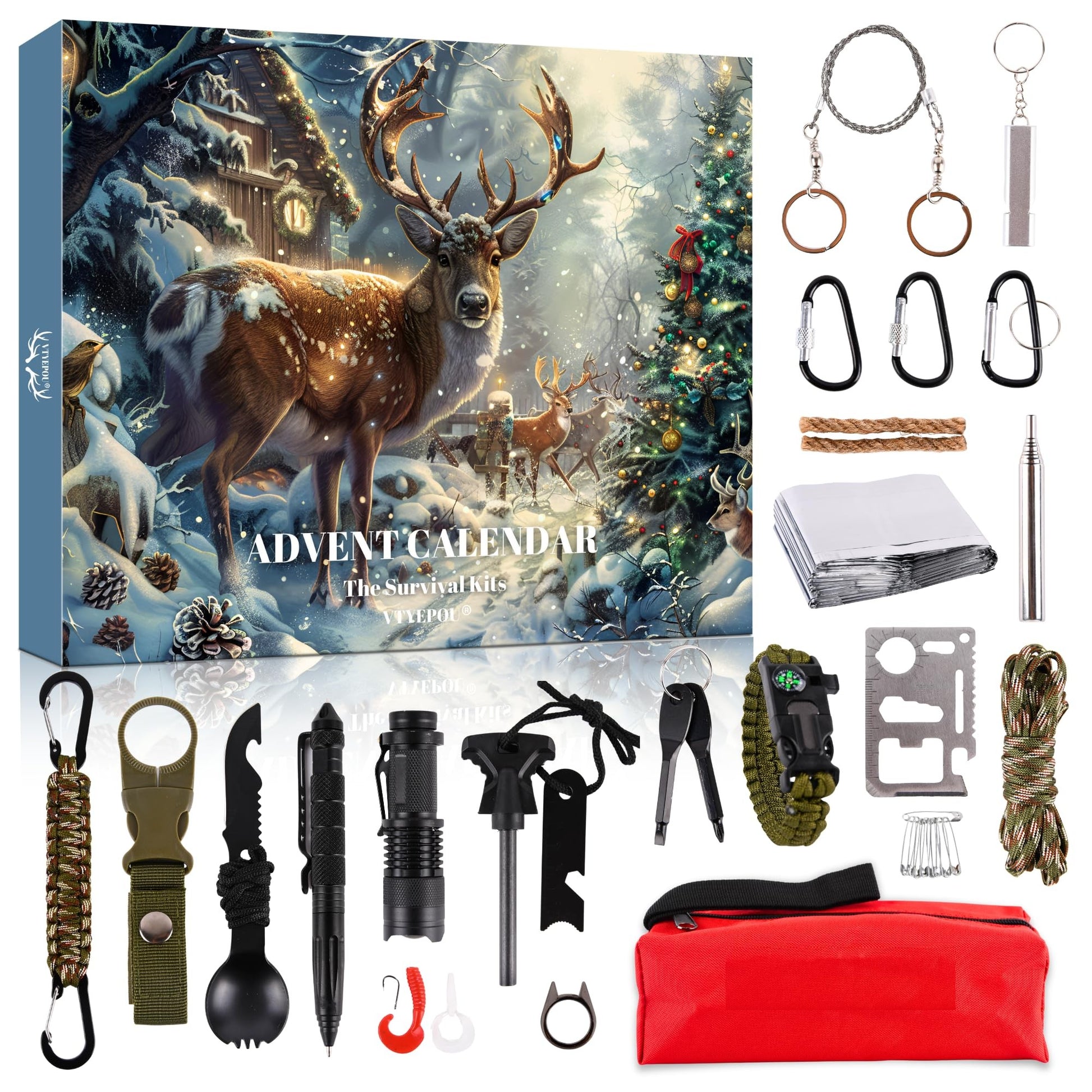 Survivalist Advent Calendar, Christmas Gift, Survival Gear 
