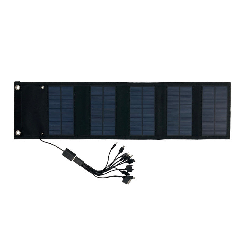 Chargeur solaire 10 watts, panneau solaire pliable et portable.