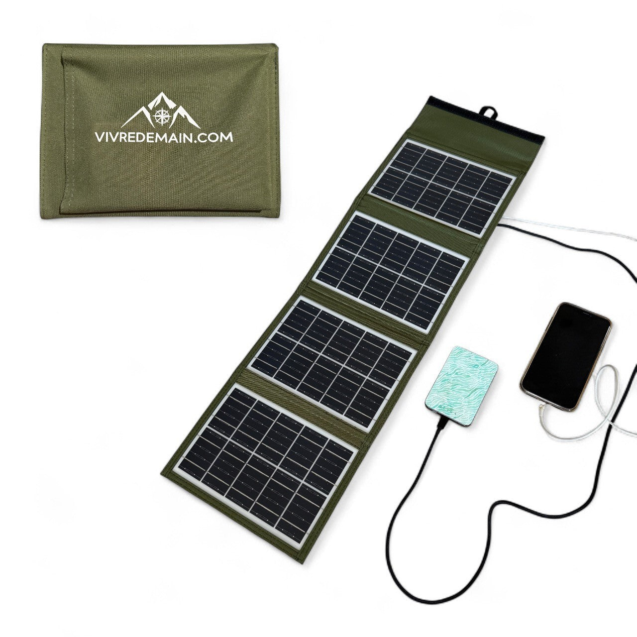 SOLAR - Panneau Solaire portable 20 watts réel Vivre Demain® vivredemain.com Solar Panels