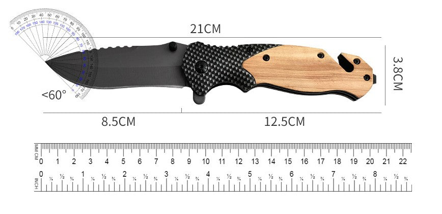 Couteau tactique pliant pour le camping, haute dureté et tranchant