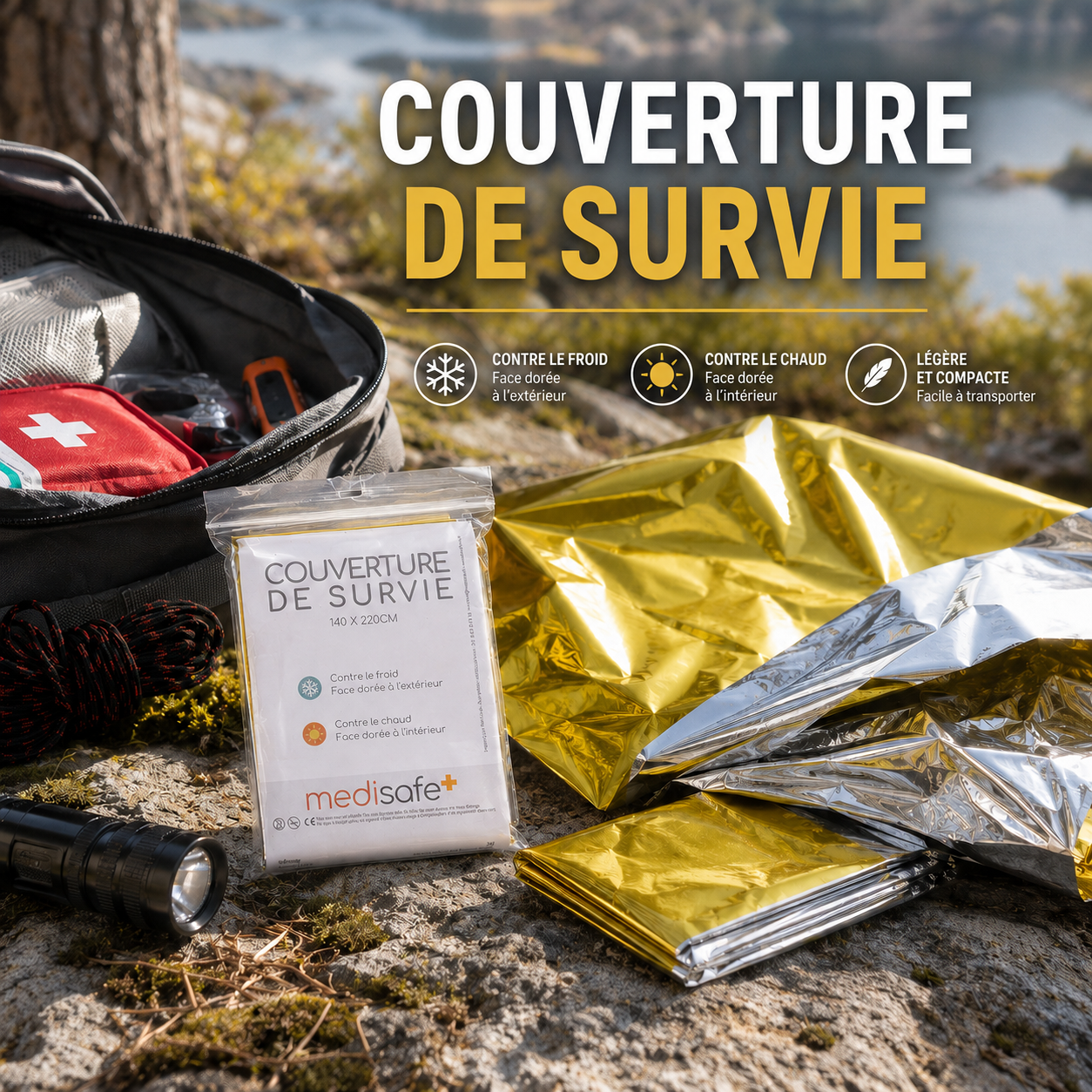 couverture survie or argent