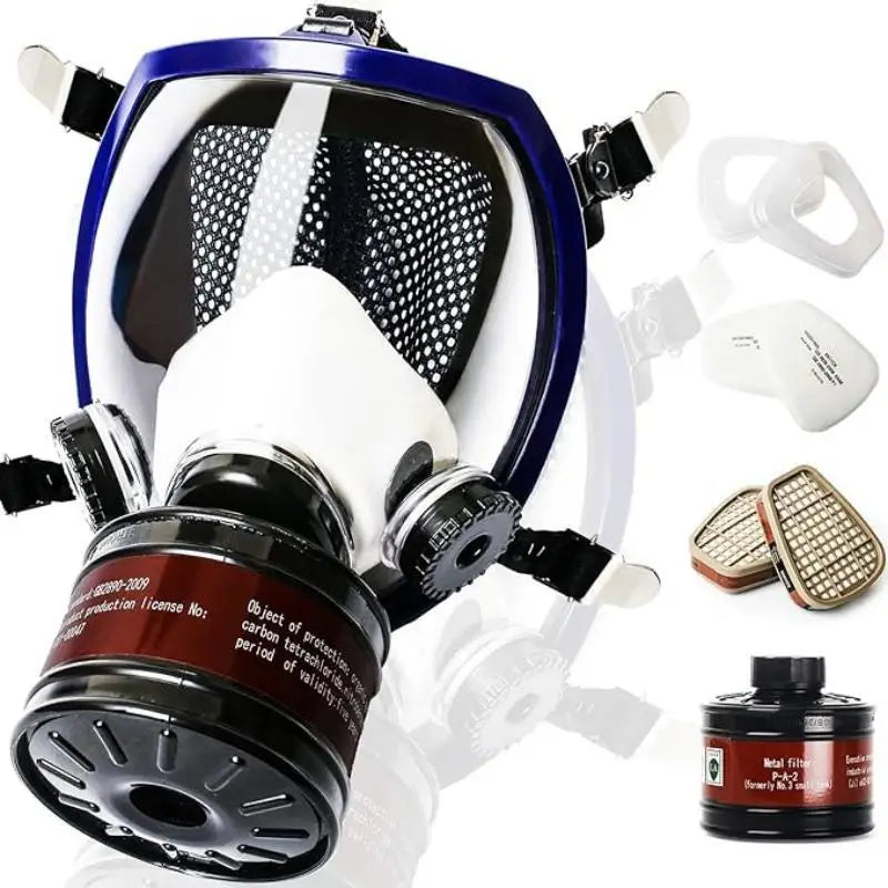 Full Face Respirator Gas Mask 40mm Activated Carbon Filter Cartridge Suitable for Fumes Chemical, Spray Paint, Tactical Survival