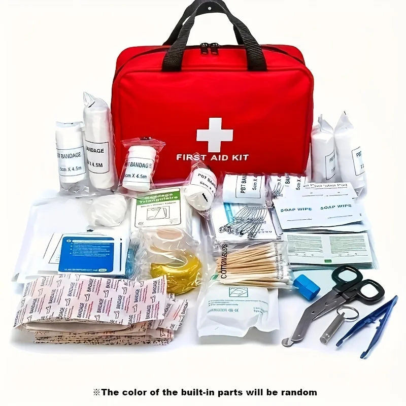 First Aid Kit - 188 Pieces - for Car, Home, Travel, Camping, Office or Sports, Fully Equipped with Emergency and Survival Essentials