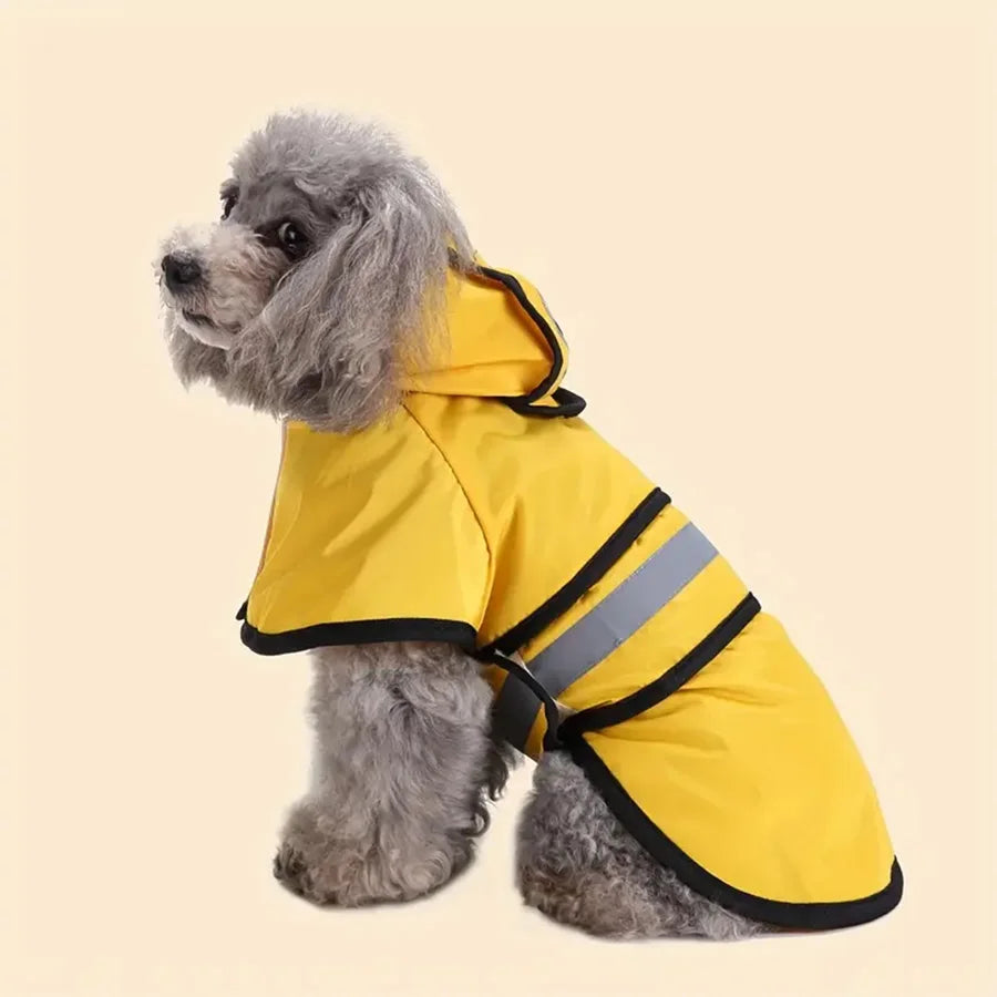 Adjustable, waterproof and windproof dog raincoat