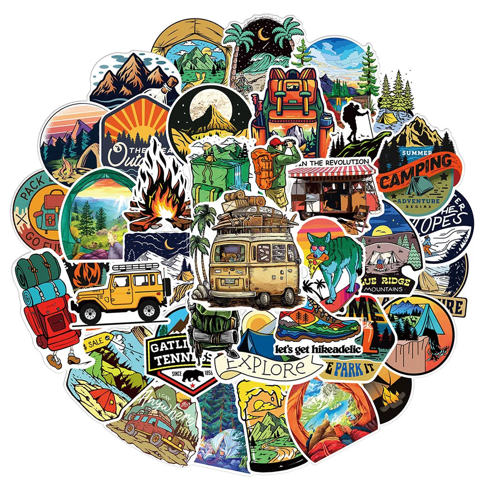 Pack of 10/30/50/100 waterproof decoration stickers