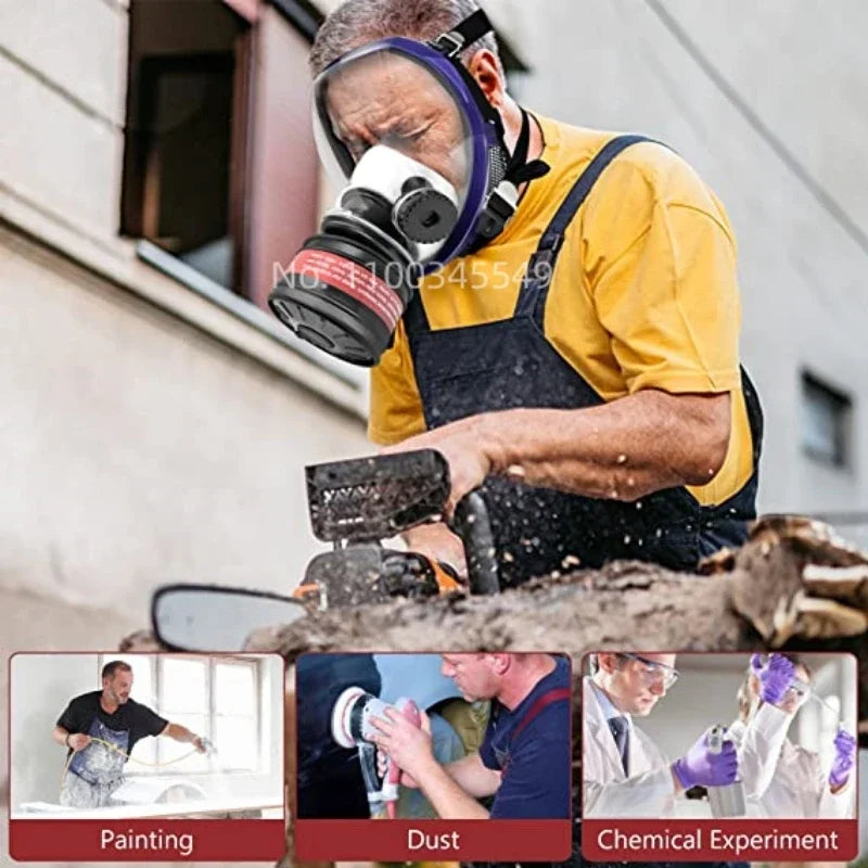 Full Face Respirator Gas Mask 40mm Activated Carbon Filter Cartridge Suitable for Fumes Chemical, Spray Paint, Tactical Survival