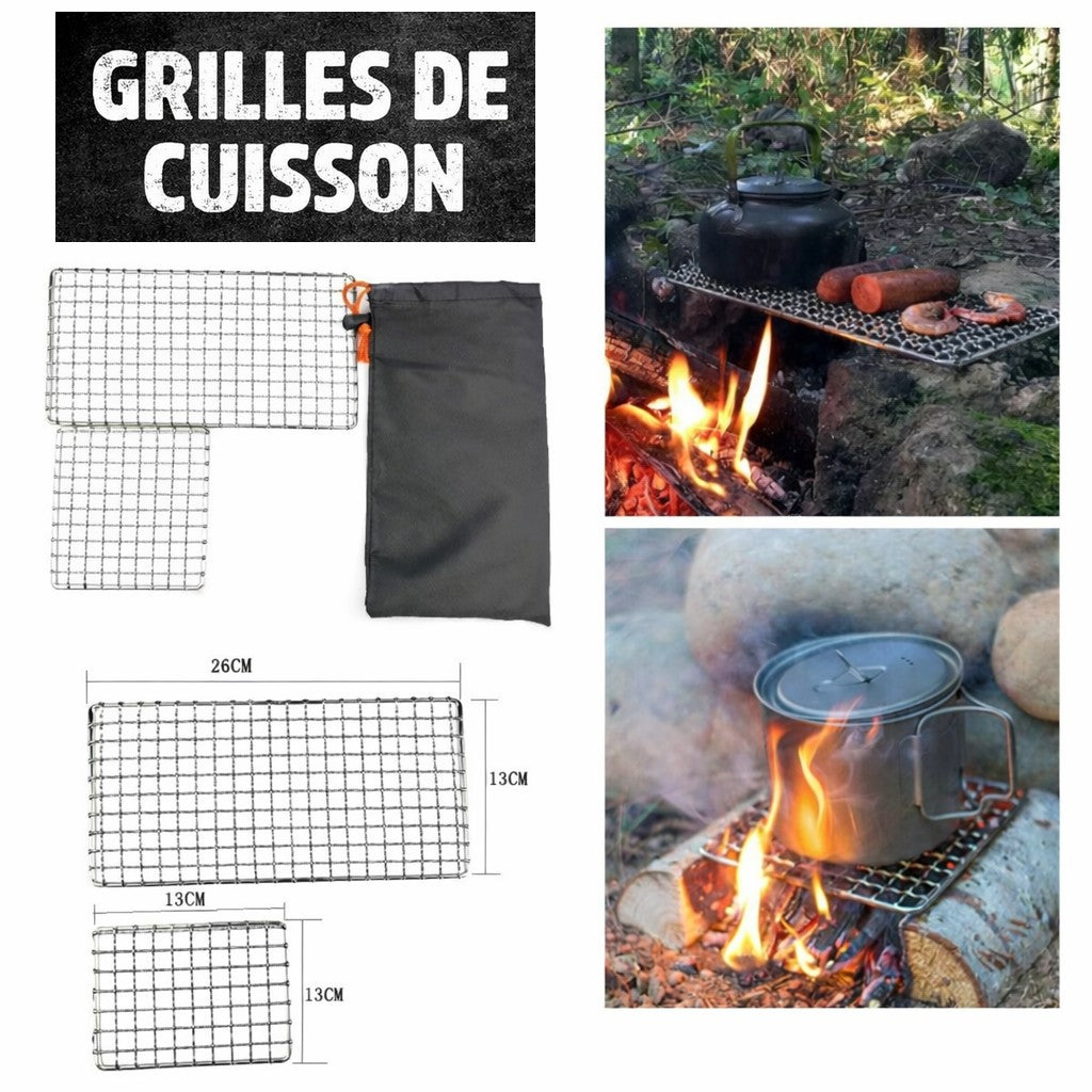 grille cuisson bivouac camping