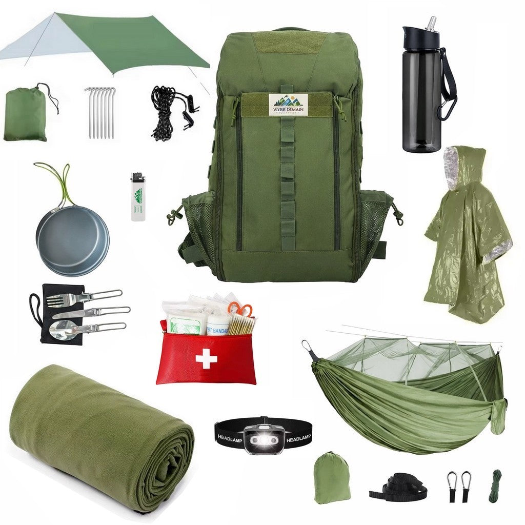 Kit survie bivouac complet enfant femme