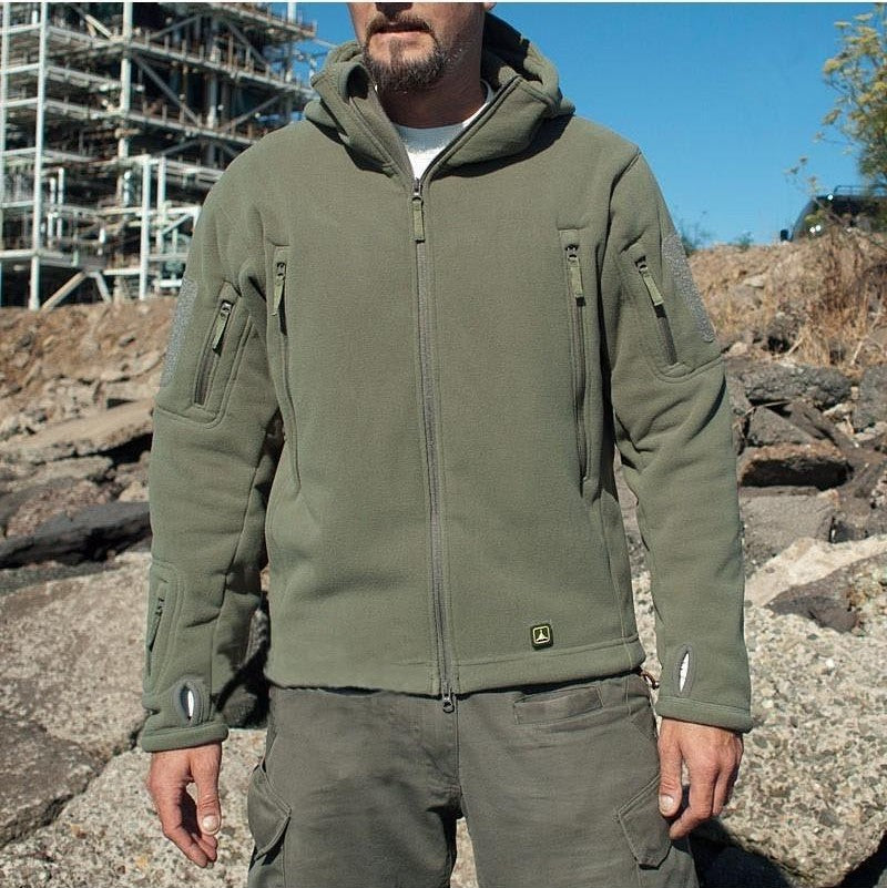 Veste tactique militaire d'hiver en polaire thermique